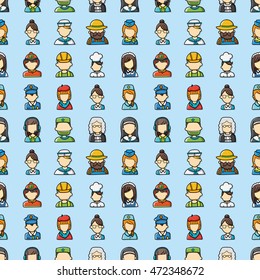 People occupations icons set,eps10