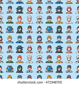 People occupations icons set,eps10