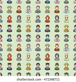 People occupations icons set,eps10