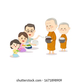 People offering to Monk Vector