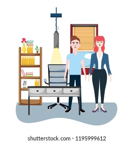 People at office