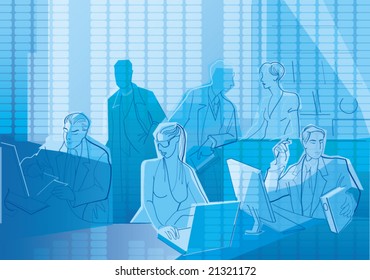 People in office
