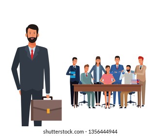 people in office desk