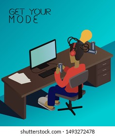 people in the office flat art vector