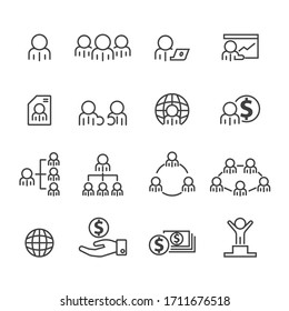 Conjunto de iconos de personas y de oficina,Vector
