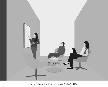 People in office, vector