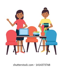 people office workplace vector illustration design image
