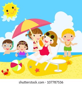 People on beach