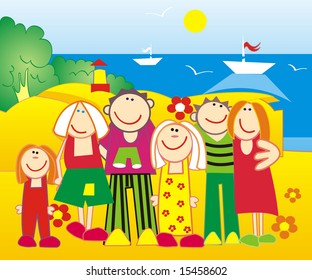 People on a beach