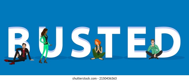 People on "Busted" for Web, Mobile App, Presentations