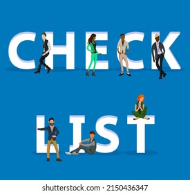 People on "Check List" for Web, Mobile App, Presentations