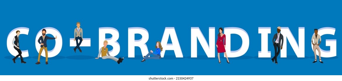 People on "Co-Branding" for Web, Mobile App, Presentations