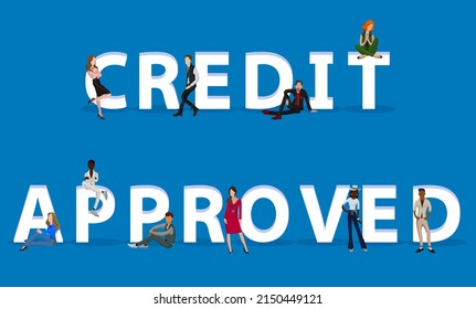 People on "Credit Approved" for Web, Mobile App, Presentations