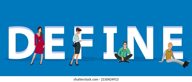 People on "Define" for Web, Mobile App, Presentations