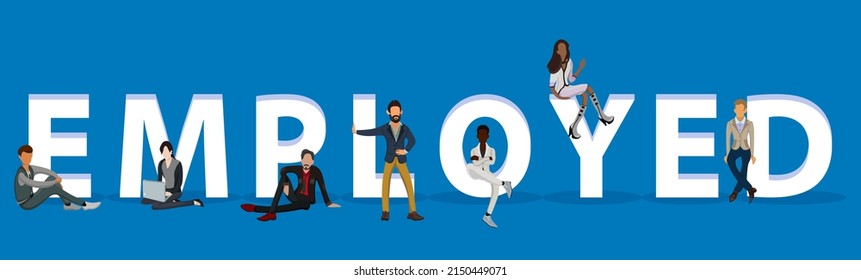 People on "Employed" for Web, Mobile App, Presentations