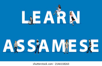 People on "Learn Assamese" for Web, Mobile App, Presentations