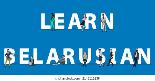 People on "Learn Belarusian" for Web, Mobile App, Presentations