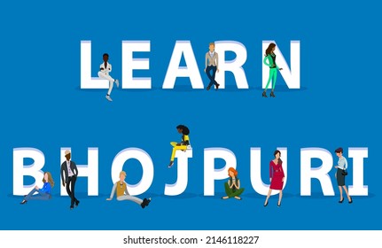 People on "Learn Bhojpuri" for Web, Mobile App, Presentations