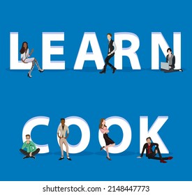 People on "Learn Cook" for Web, Mobile App, Presentations
