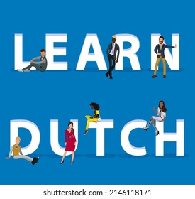 People on "Learn Dutch" for Web, Mobile App, Presentations