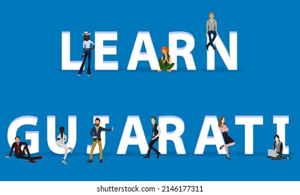 People on "Learn Gujarati" for Web, Mobile App, Presentations