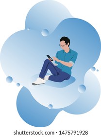 people on liquid background design, people vector design , vector illustration.