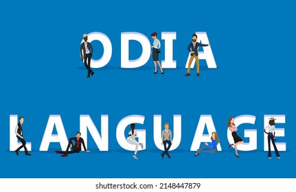 People on "Odia Language" for Web, Mobile App, Presentations