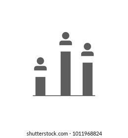 people on the pedestal icon. Element of education icon. Premium quality graphic design icon. Signs, outline symbols collection icon for websites, web design, mobile app on white background