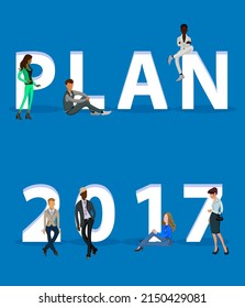 People on "Plan 2017" for Web, Mobile App, Presentations