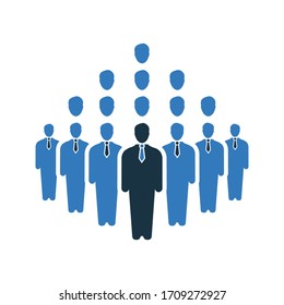 People on queue icon, customer line
