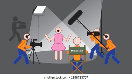 People on set