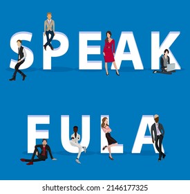 People on "Speak Fula" for Web, Mobile App, Presentations