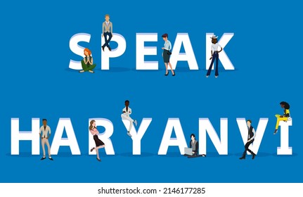 People on "Speak Haryanvi" for Web, Mobile App, Presentations