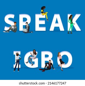 People on "Speak Igbo" for Web, Mobile App, Presentations