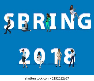 People on "Spring 2018" for Web, Mobile App, Presentations
