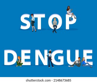 Personas en "Stop Dengue" para Web, aplicaciones móviles, presentaciones