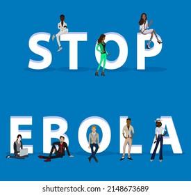 Personas en "Stop Ebola" para Web, aplicaciones móviles, presentaciones
