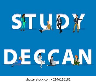 People on "Study Deccan" for Web, Mobile App, Presentations
