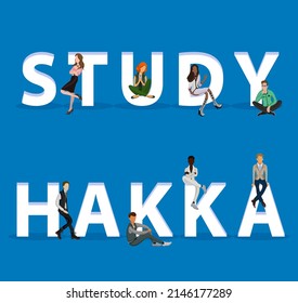 People on "Study Hakka" for Web, Mobile App, Presentations