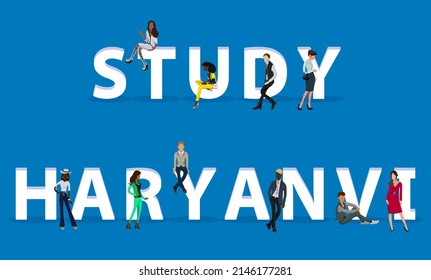 People on "Study Haryanvi" for Web, Mobile App, Presentations