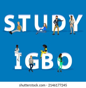 People on "Study Igbo" for Web, Mobile App, Presentations
