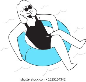 
People on vacation. vector illustration
