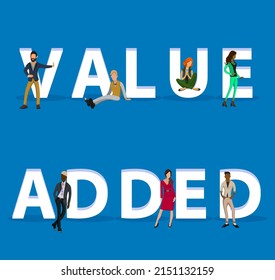 People on "Value Added" for Web, Mobile App, Presentations