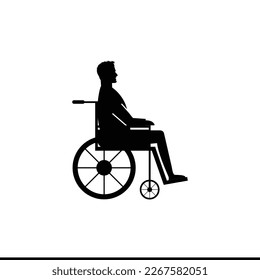 People on Wheelchair Silhouettes simple