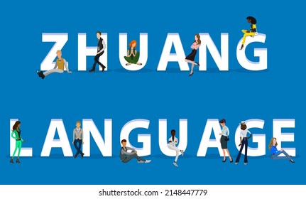 People on "Zhuang Language" for Web, Mobile App, Presentations