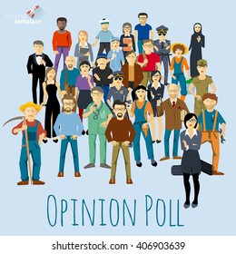 People opinion vector mock up.