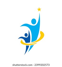 people optimis succcess teamwork logo