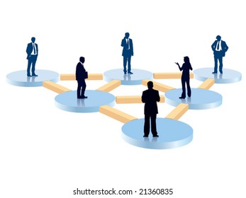 People in the organization chart, conceptual business illustration.