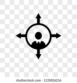People orientation vector icon on transparent background, People orientation icon