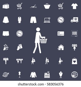 people out shopping icon
